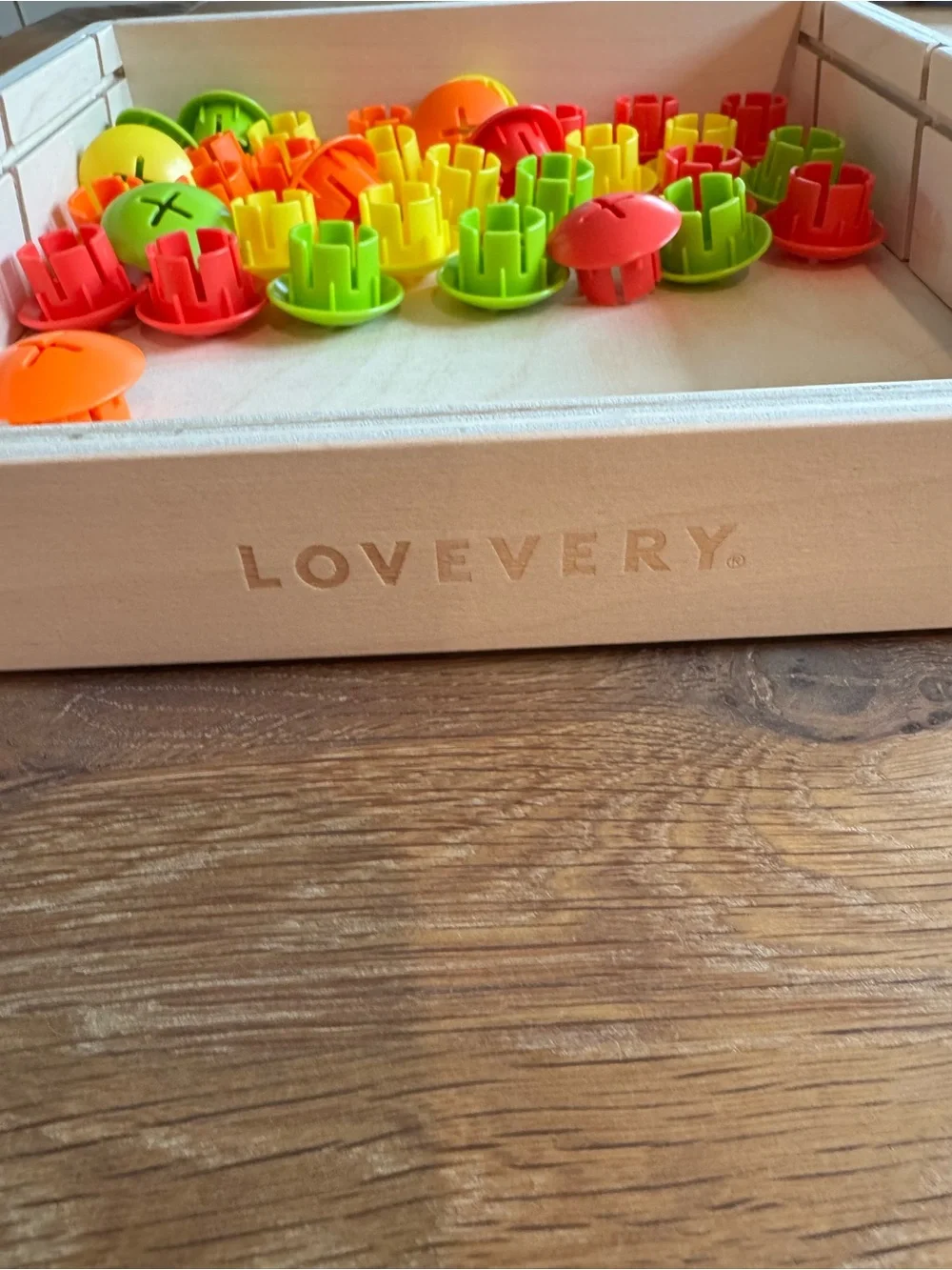 Lovevery Wooden Mosaic Button Board Game Set